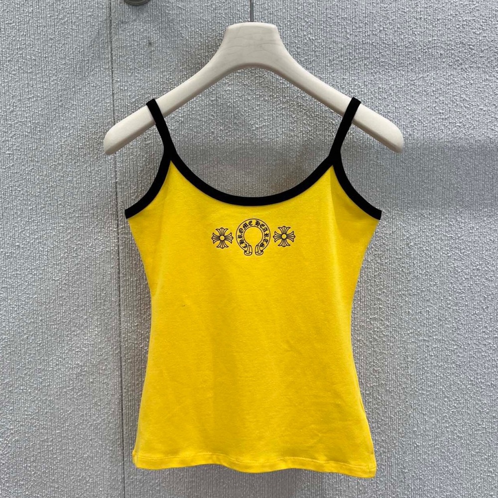 Chrome Hearts Yellow Camisole with Black Trim
